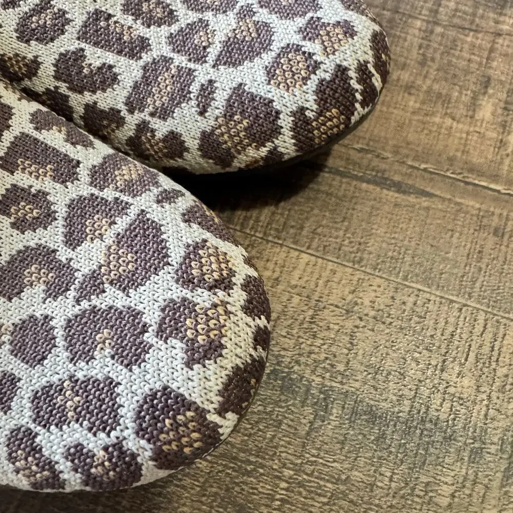 Rothy's Flats Size 10 The Loafer in Mocha Spot Leopard Slip On Mobwife Edgy